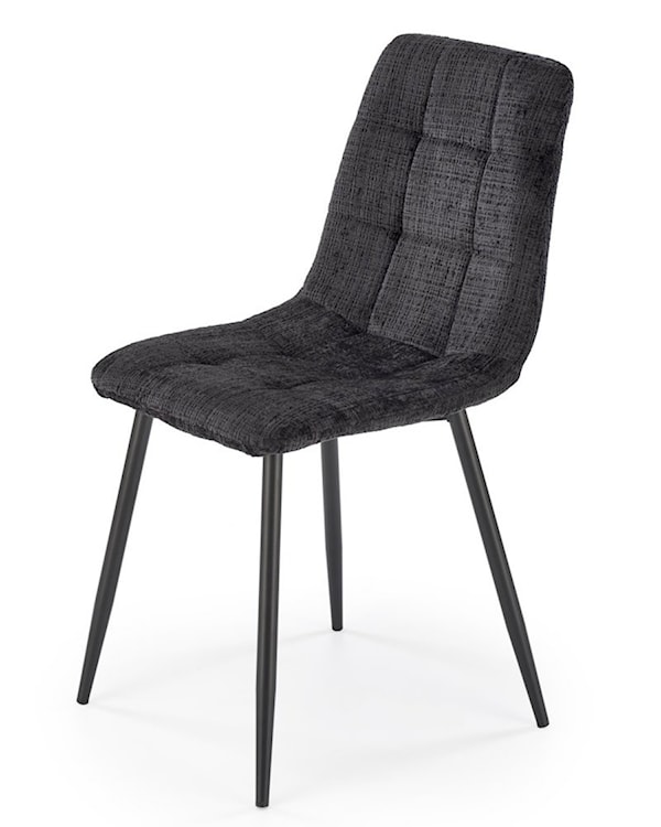 Krzesło tapicerowane Debbines czarna tkanina