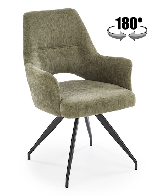 Krzesło tapicerowane Evencont tkanina oliwkowa  - zdjęcie 2