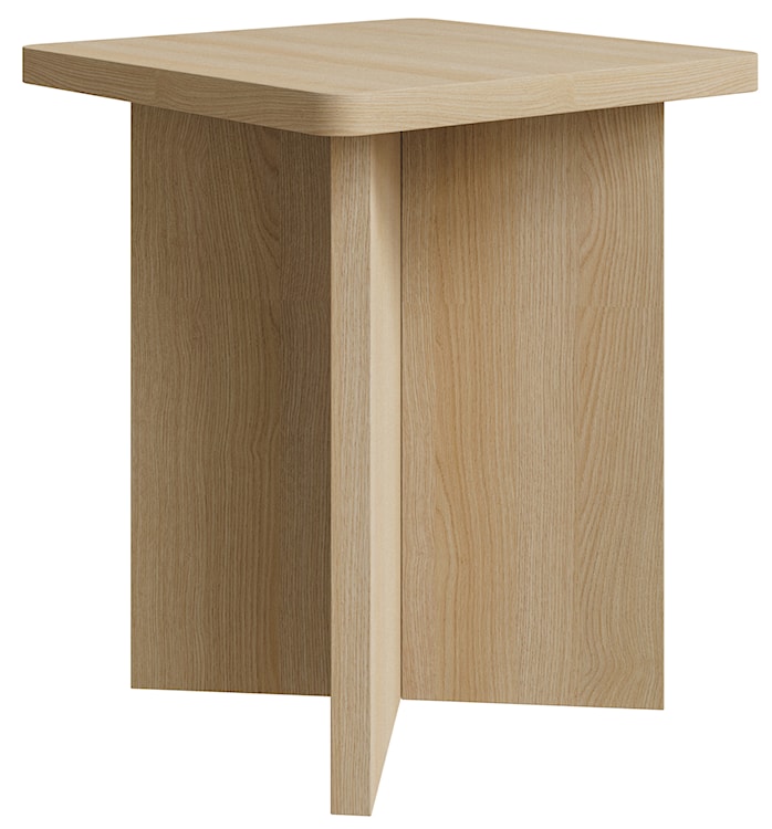 Stolik kawowy Qubeo kwadratowy 42 cm dąb olejowany  - zdjęcie 3