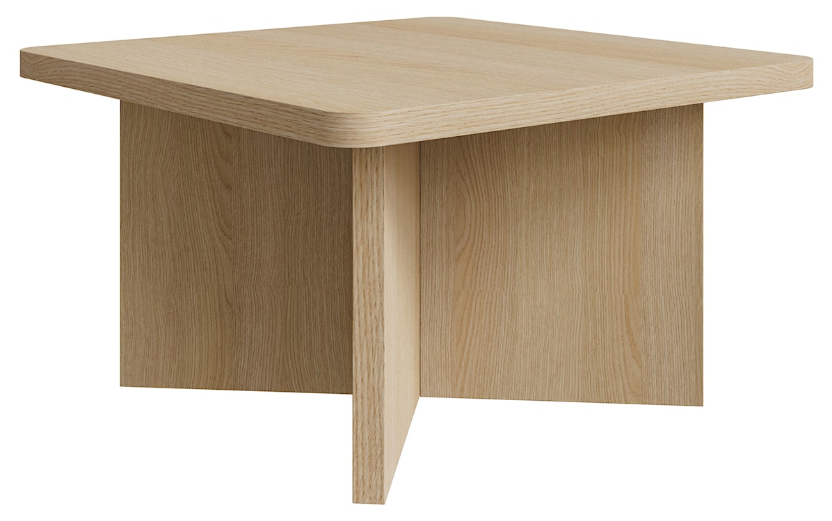 Stolik kawowy Qubeo kwadratowy 60 cm dąb olejowany  - zdjęcie 3