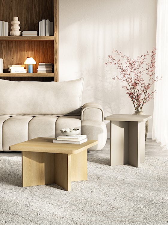 Stolik kawowy Qubeo kwadratowy 42 cm kaszmir  - zdjęcie 4