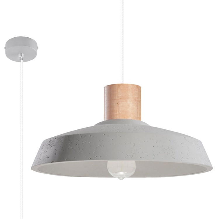 Lampa wisząca Ruddler średnica 40 cm szara beton 