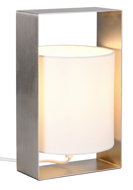 Lampa stołowa Pail biało-srebrna