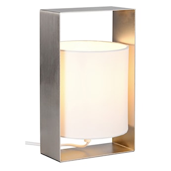 Lampa stołowa Pail biało-srebrna