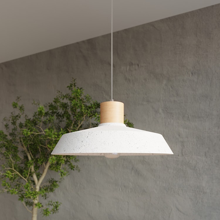 Lampa wisząca Ruddler średnica 40 cm szara beton  - zdjęcie 4