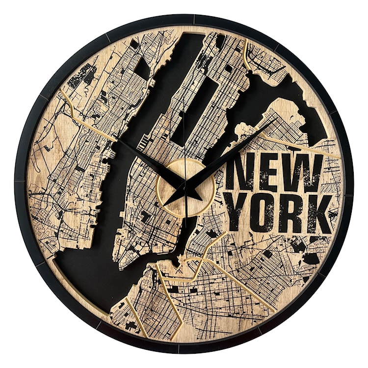 Zegar ścienny Relatise średnica 57 cm Nowy Jork