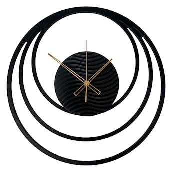 Zegar ścienny Relatise średnica 57 cm czarne okręgi