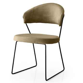 Krzesło tapicerowane Alyzes oliwkowy velvet