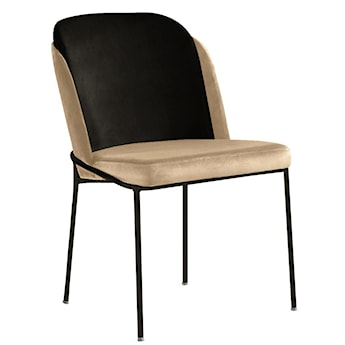 Krzesło tapicerowane Messipped beżowo/czarne