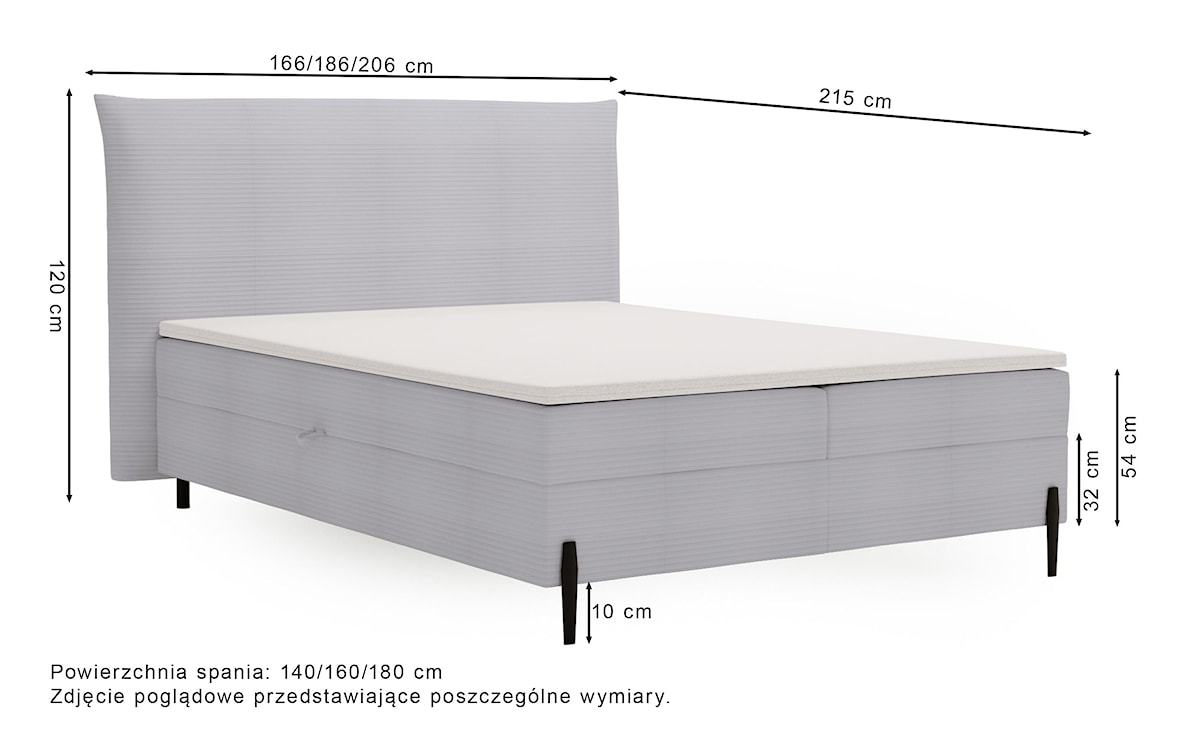 Łóżko kontynentalne 180x200 cm Rennard z topperem i pojemnikami na pościel miedziane szenil  - zdjęcie 8