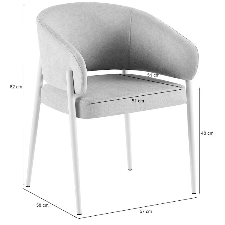 Krzesło tapicerowane Resilly beżowy szenil / nóżki dąb naturalny  - zdjęcie 7