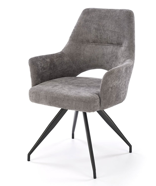 Krzesło tapicerowane Evencont obrotowe tkanina popielata