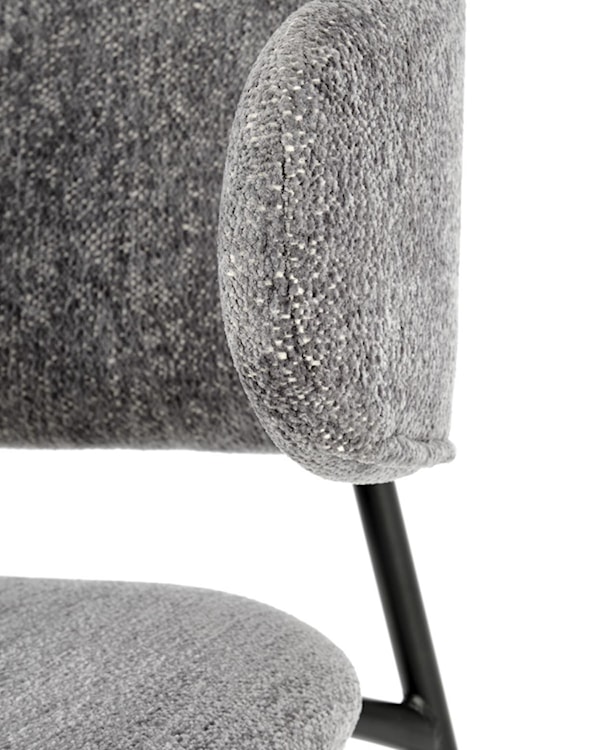 Krzesło tapicerowane Roomely z podłokietnikami szary  - zdjęcie 6