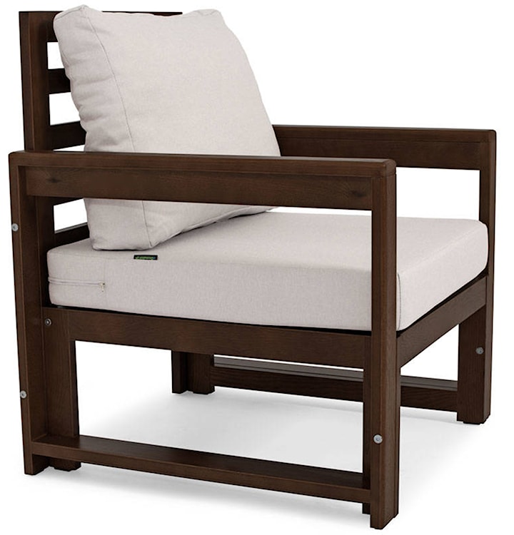 Zestaw mebli ogrodowych Ritalous z dwoma fotelami i stolikiem kawowym drewniany ciemnobrązowy/jasnoszary  - zdjęcie 3