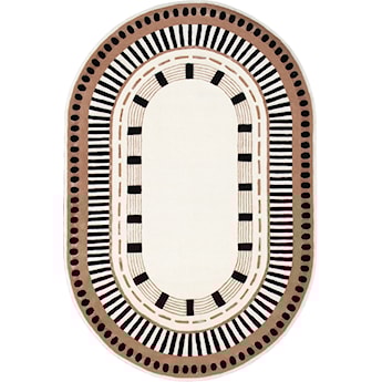 Dywan z wełną ręcznie tkany Roma kremowo-brązowy 230x160 cm