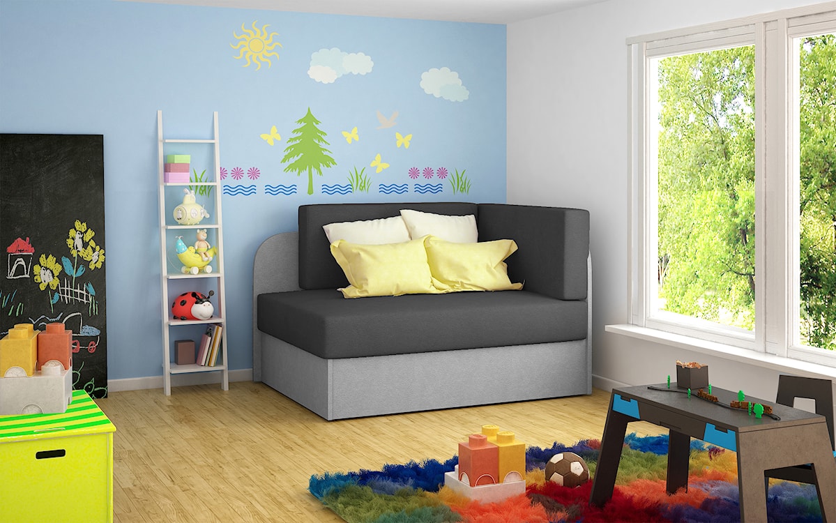 Łóżko dla dziecka Selvella z pojemnikiem ciemnobrązowe/szarobrązowe  - zdjęcie 2