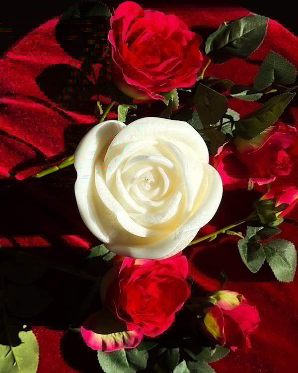 Świeca z wosku palmowego Rose 640 g  - zdjęcie 3