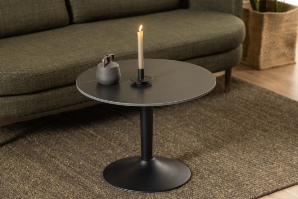 Stolik kawowy Roshly 60 cm czarny z powłoką ceramiczną  - zdjęcie 4