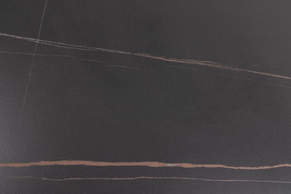 Kwadratowy stolik jadalniany Roshly czarny o marmurowym wzorze 90 cm  - zdjęcie 6
