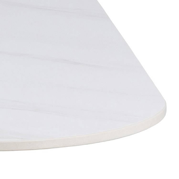 Kwadratowy stolik jadalniany Roshly biały o marmurowym wzorze 90 cm  - zdjęcie 3
