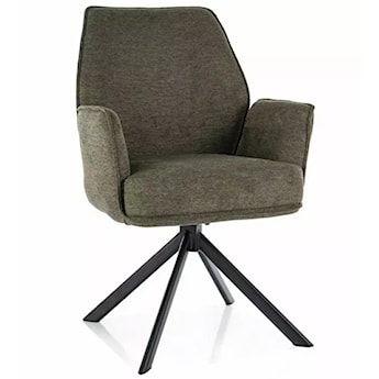 Krzesło tapicerowane Hugo obrotowe oliwkowe