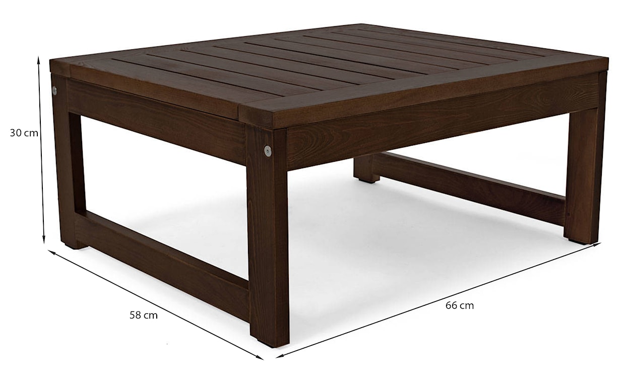 Zestaw mebli ogrodowych Ritalous z narożnikiem i dwoma stolikami kawowymi drewniany ciemnobrązowy/jasnoszary  - zdjęcie 8