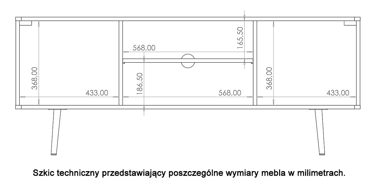 Szafka RTV Rinnili 150 cm Czarny grafit/Captains Deck  - zdjęcie 8