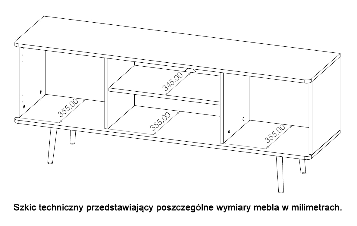 Szafka RTV Rinnili 150 cm Czarny grafit/Captains Deck  - zdjęcie 7