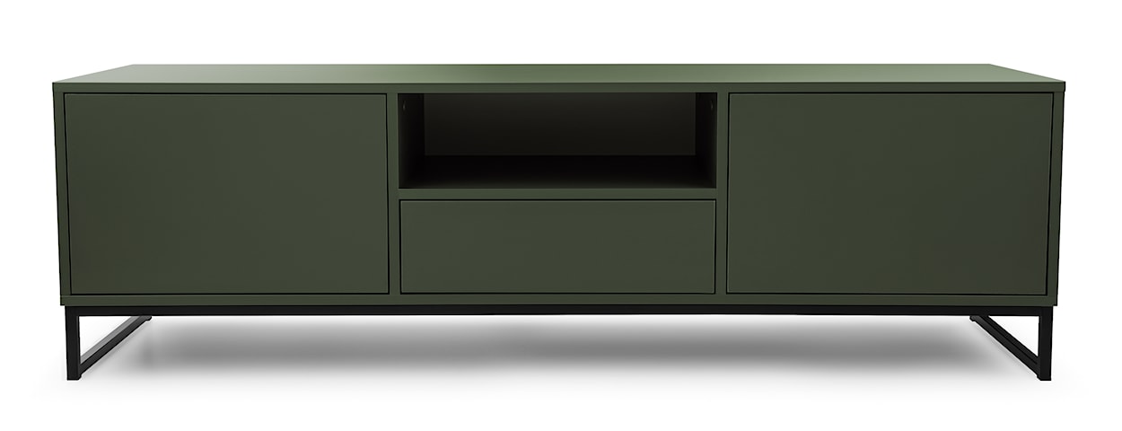 Szafka RTV Kummira 160 cm butelkowa zieleń  - zdjęcie 2