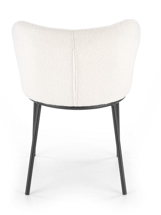 Krzesło tapicerowane Prively kremowe w tkaninie boucle  - zdjęcie 4