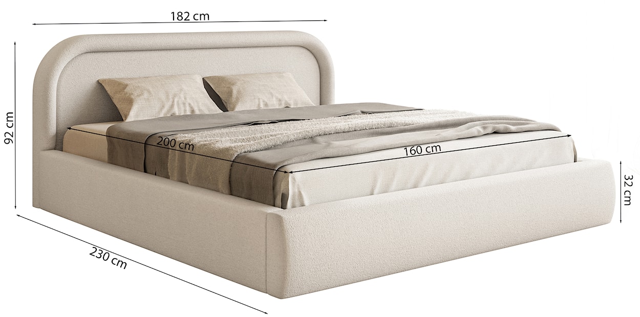 Łóżko tapicerowane 160x200 cm Ruvi z pojemnikiem szare szenil  - zdjęcie 7