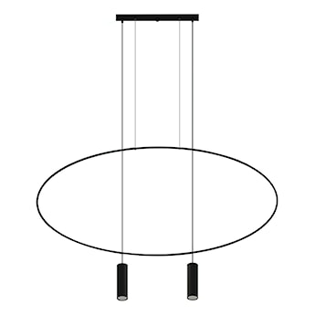 Lampa wisząca Sancing 131 cm czarna