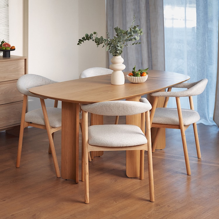 Stół do jadalni Calnes 180x90 cm dąb naturalny  - zdjęcie 3