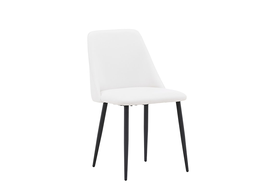 Krzesło tapicerowane Sevelow białe na stalowych nóżkach 