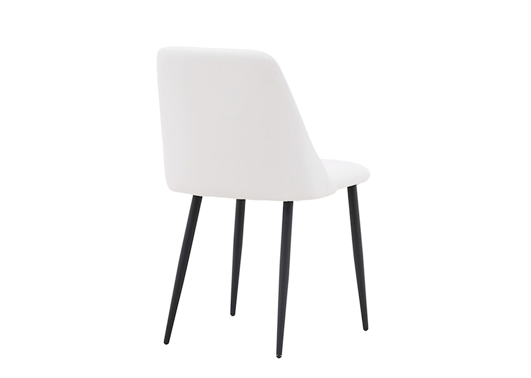 Krzesło tapicerowane Sevelow białe na stalowych nóżkach  - zdjęcie 4