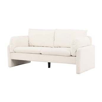 Sofa dwuosobowa Shaflane w tkaninie boucle biała