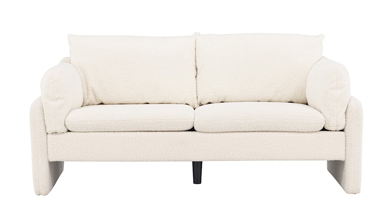 Sofa dwuosobowa Shaflane w tkaninie boucle biała  - zdjęcie 7