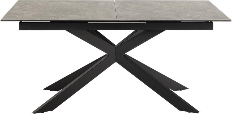 Stół do jadalni Shimess ceramiczny blat o wzorze czarnego betonu 168-210 cm  - zdjęcie 2