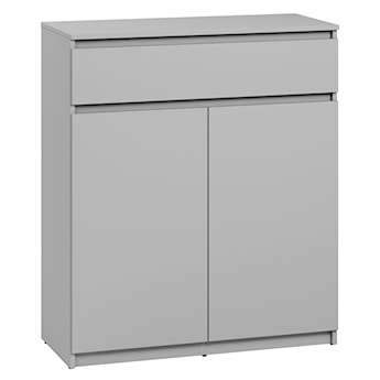 Komoda dwudrzwiowa Simply z szufladą 92 cm szara