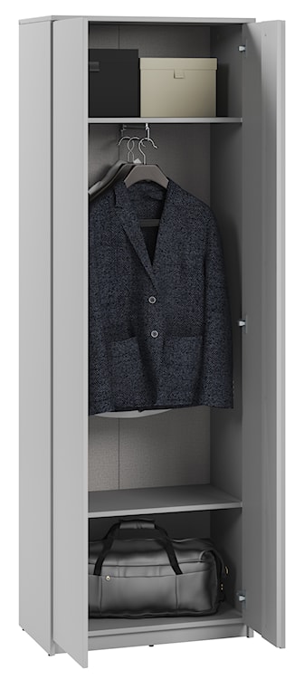 Szafa dwudrzwiowa Simply 69 cm szara  - zdjęcie 3