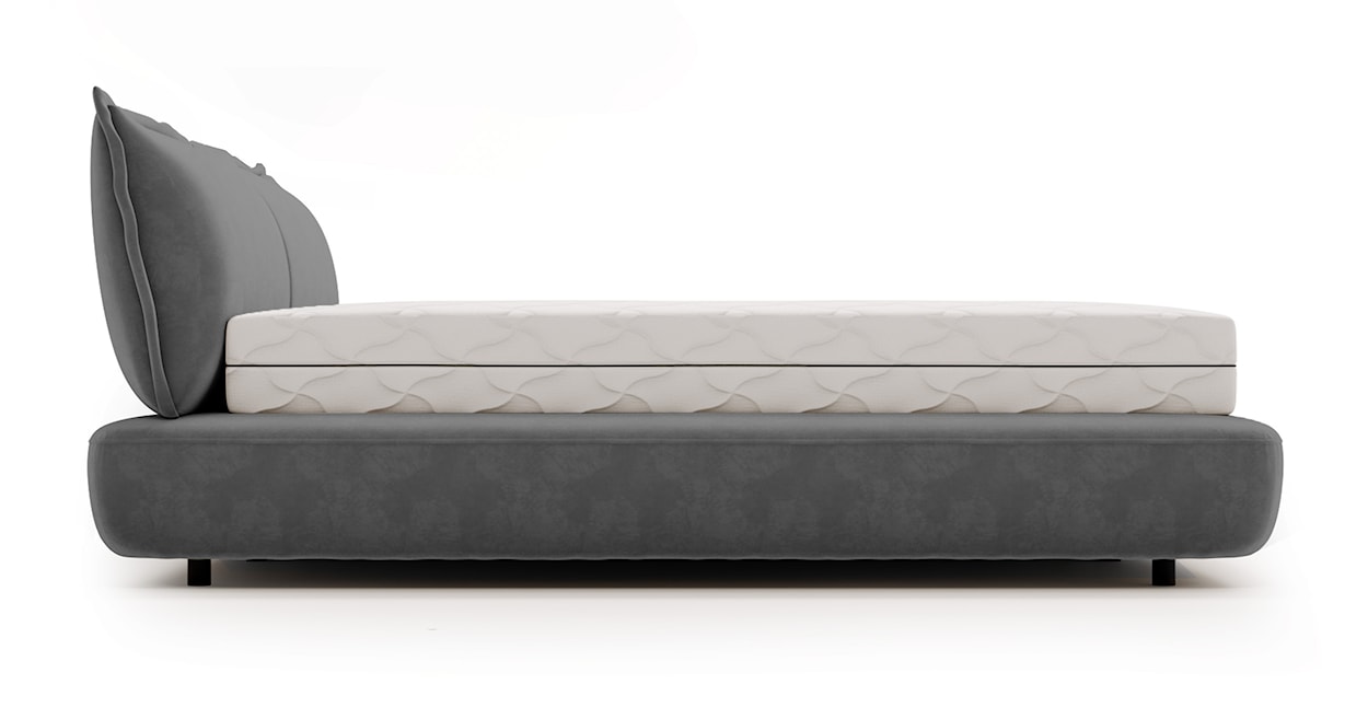 Łóżko tapicerowane 180x200 cm Borbela ciemnoszare łatwoczyszczące  - zdjęcie 5