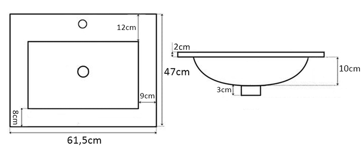 Szafka łazienkowa Delica z umywalką 60 cm szary beż  - zdjęcie 9