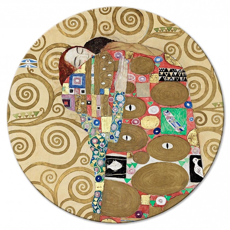 Obraz okrągły Spełnienie Gustav Klimt średnica 60 cm