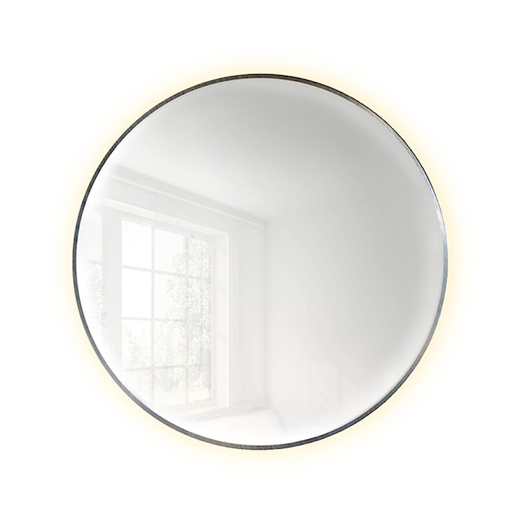 Lustro z podświetleniem led Bright Premium średnica 100 cm srebrne/ ciepła barwa światła  
