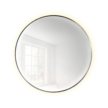 Lustro z podświetleniem led Bright Premium średnica 100 cm srebrne/ ciepła barwa światła 