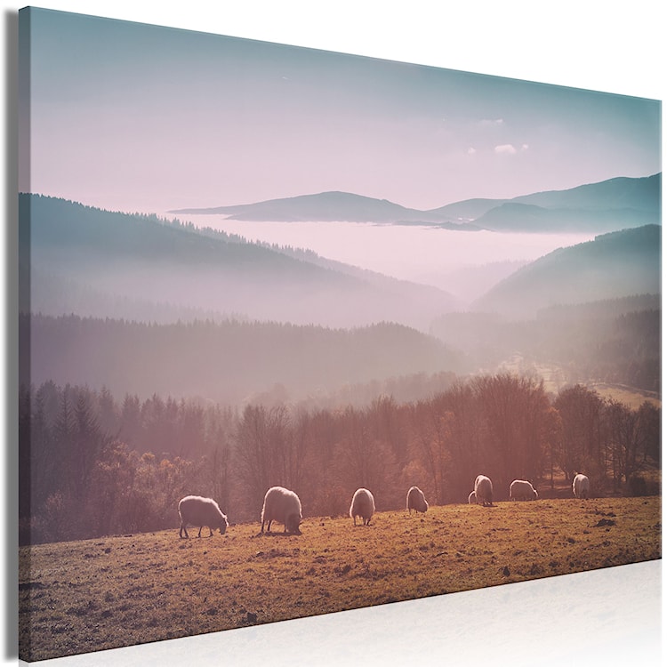 Obraz Stado owiec jednoczęściowy 120x80 cm szeroki  - zdjęcie 2