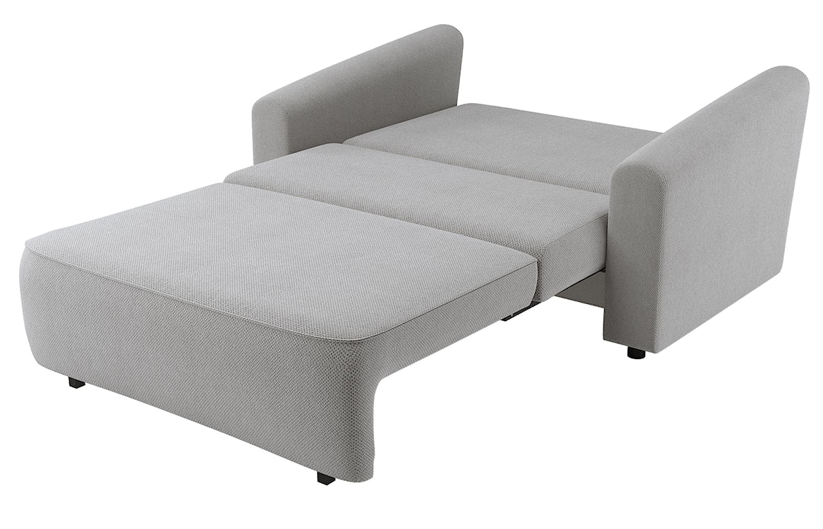 Kanapa rozkładana dwuosobowa Stevio 150 cm z pojemnikiem szara szenil hydrofobowy  - zdjęcie 6
