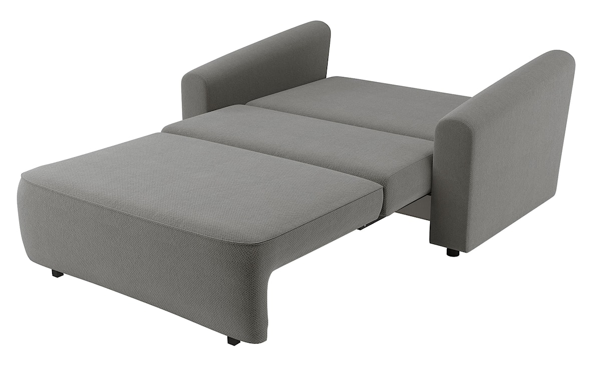 Kanapa rozkładana dwuosobowa Stevio 150 cm z pojemnikiem ciemnoszara szenil hydrofobowy  - zdjęcie 6