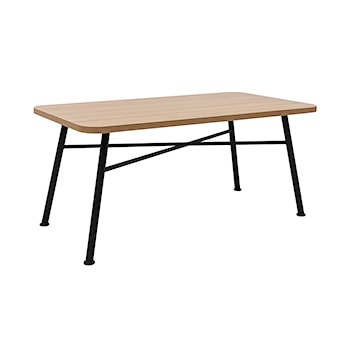 Stół Crattale 160x75 cm w kolorze naturalnym na czarnych nogach