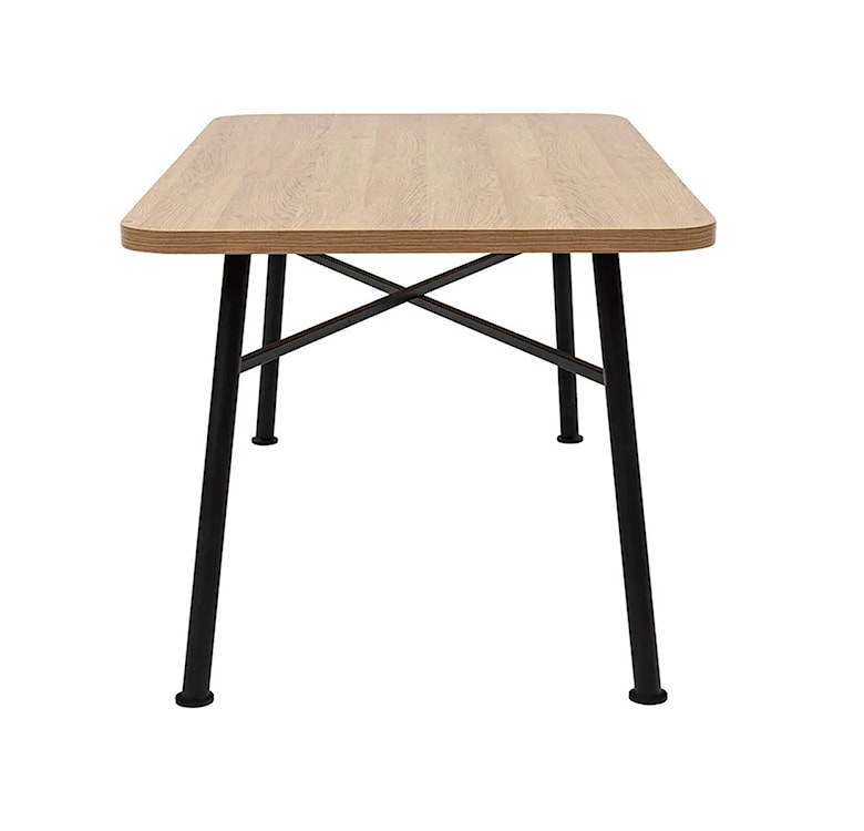 Stół Crattale 160x75 cm w kolorze naturalnym na czarnych nogach  - zdjęcie 7